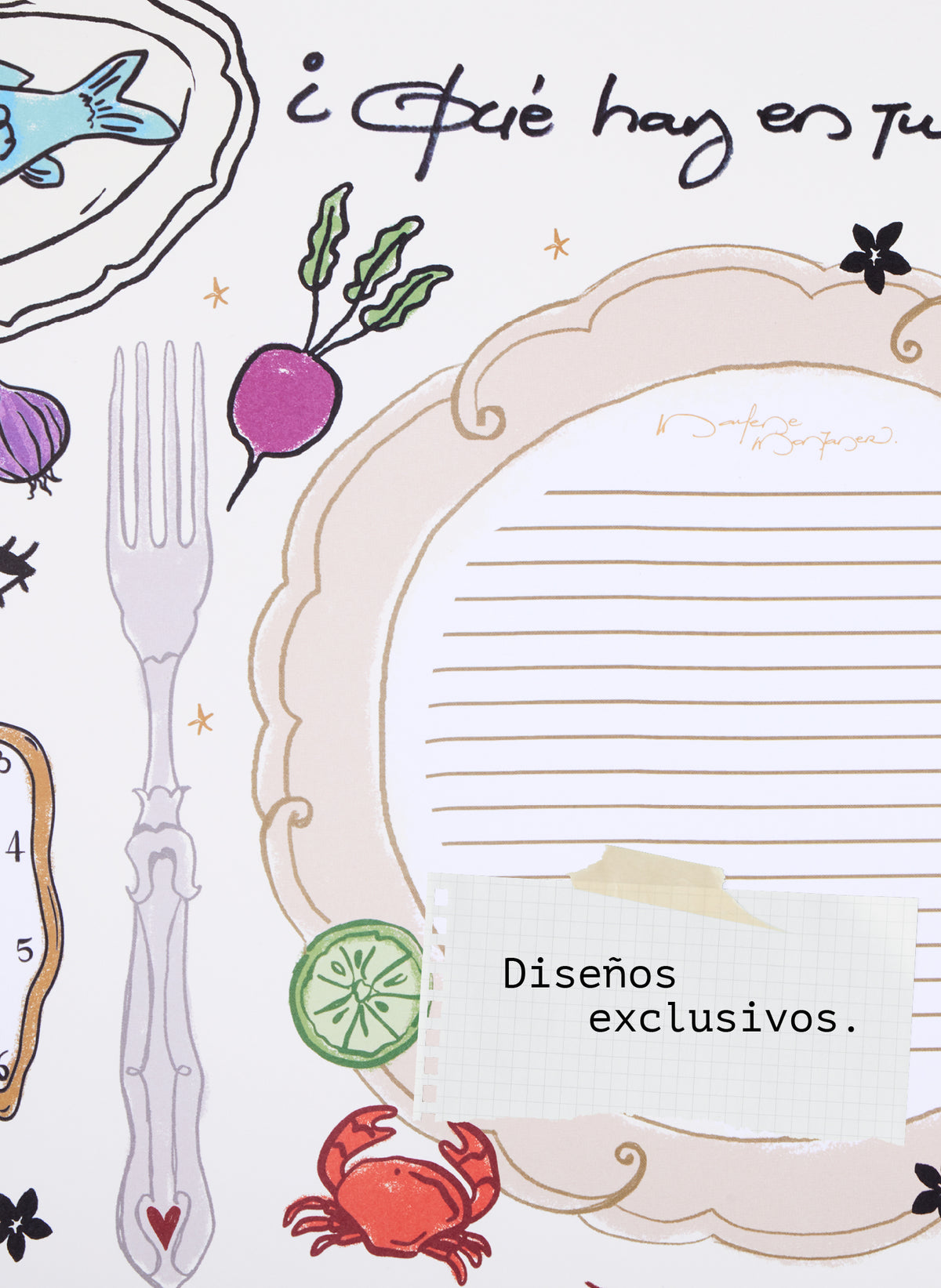 SET DE INDIVIDUALES - ¿QUÉ HAY EN TU PLATO? - Marlene Montaner