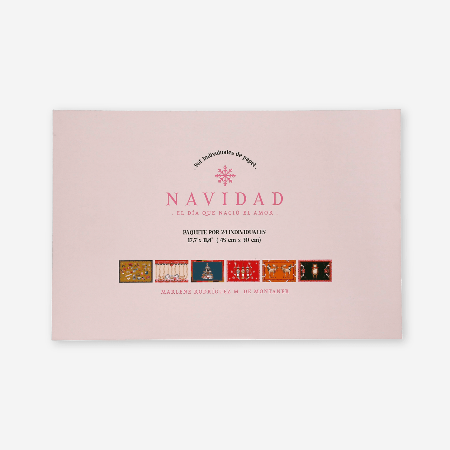 SET X 24 INDIVIDUALES DE PAPEL | NAVIDAD, EL DÍA QUE NACIÓ EL AMOR - Marlene Montaner